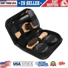 8pcs Shoe Cleaning Polish Shine Care Kits Set For Leather Boots Shoes Sneakers picture