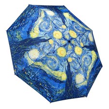 Galleria Van Gogh Starry Night Auto-Open/Close Large Portable Rain Fold Umbrella picture