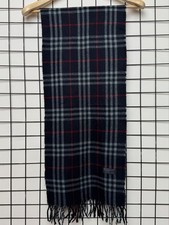 Vintage Burberry’s Of London Nova Check Blue Scarf 90’s 100% Lambswool Luxury OG picture