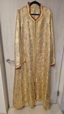 Gorgeous Vintage Moroccan Brocade Caftan 80s One Size  picture