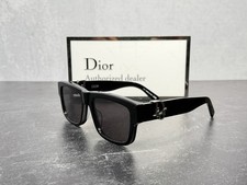 CHRISTIAN DIOR DIOROBLIQUE S3F SUNGLASSES 10A0 BLACK w/GRAY LENS SHIPS TODAY picture