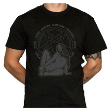 Naked Pentagram Pinup Girl T-Shirt - Original Illustration - 100% Cotton picture