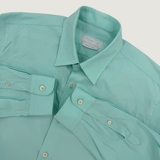 Prada Milano Button Down Dress Shirt Mens Medium Sz 39 15.5 Mint Green Luxury picture