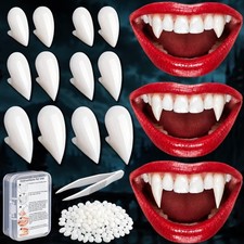 Vampire Teeth Fangs, 6 Pairs Realistic Halloween Vampire Fangs Accessories picture