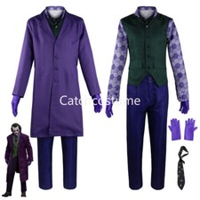 Batman The Dark Knight Joker Cosplay Costume Mens Halloween Party Fancy Outfits picture
