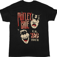 Motley Crue UK 1986 Tour Graphic Cotton T-shirt S- 5XL Two-side picture