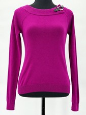 Lauren Ralph Lauren women's purple horse bit purple fitted sweater size small picture