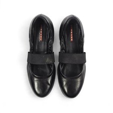 Vintage Prada Sport Black Leather Mary Jane Ballet Flats - Size 38.5 (8) picture