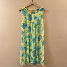 Cole of California Women's Vintage 90s Floral Sheer Mesh Swim Cover Dress picture