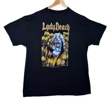 VTG 1994 Lady Death T-Shirt Short Sleeve Shirt Black Single Stitch Adult Size XL picture
