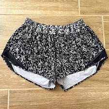 Lululemon Women's Athletic Shorts 10 Tall Abstract Print Lined Hotty Hot Shorts picture