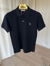 Hermes black polo shirts for men logo embroidered size: small picture