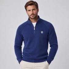 Brunello Cucinelli Blue Cotton Sweater For Men picture