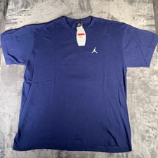 Vintage Jordan Shirt Men's Large Blue Jumpman USA Deadstock Basketball 90s Y2K picture