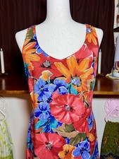 Vintage 90s Dress By Choice California Size 9 Rayon Floral Maxi Dress USA picture