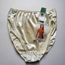 Vintage Warner's Bright Shine Panties Size Large Hi-Cut Brief # 376 Nylon Lace picture