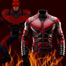 New Daredevil Born Again Inspired Leather Jacket Cosplay Halloween 2026 picture