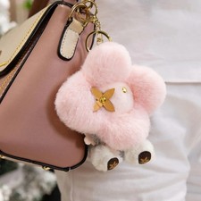 New Cute Flower Plush Keychain Soft Backpack Bag Charm Pendant Fast Shipping picture