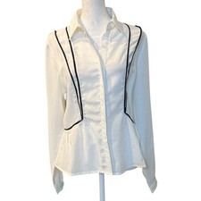 Pure Sugar Woman's White and Black Blouse Small NWT picture