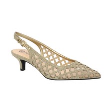 Women's Bella Vita Noel Slingback Pointed Toe Pumps Gold Glitter picture