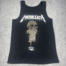 RARE Vintage Metallica One 1990 OG Pushead Heavy Metal Band Tank Top Size small picture