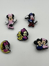 DISNEY MICKEY & MINNIE MOUSE SHOE CHARMS FOR CROCS 5 Pc Set picture