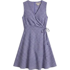 Vintage Compagnie Internationale Express Purple Geometric Wrap Front Romper 7/8 picture