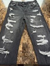 (Very exclusive)EPTM Jeans Mens 34 Black  Ripped Street Style picture