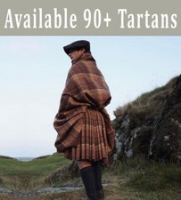 Scottish Traditional Highland Great Kilt 6 Yards Handmade Men's Kilt 90+ Tartans picture