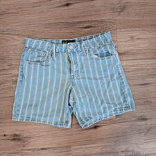 Gap Blue White Striped Denim Shorts 5 Inch Short Size 2 26 EUC picture