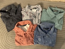 TravisMathew Men's Golf Polo Shirts Lot of 5, 4 Medium 1 Large, Pre-Owned picture