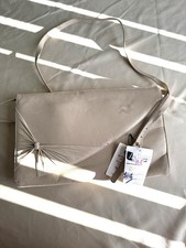 Vintage Bally Italy Beige Leather Envelope Shoulder Bag Hollywood Wardrobe picture