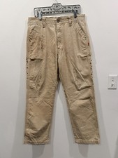 WTAPS JAPAN SPIDER EMBROIDERY WORK KHAKI PANTS 34 picture