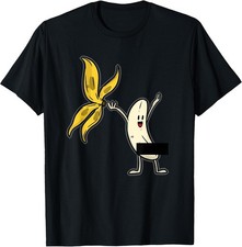 Banana Shirt Banana Striptease Censored Naked Fruit Adult T-Shirt picture