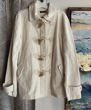 Vintage Ralph Lauren Jacket Rare womens corduroy Ivory Horn Buttons Sz L  NWT picture