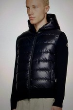 Moncler Padded Cardigan Tricot Wool ZipUp Puffer Hoodie, Mens, Lg, Bag, RT 1458$ picture