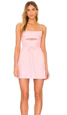NBD Odilia Mini Dress Pink XS Square Neck Revolve $225 NWT picture