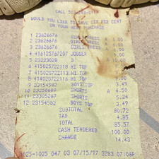 Deadstock w/ Original Tags AND Original 1997 Kmart Purchase Receipt Included S2 picture