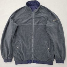Footjoy Vintage Reversible Jacket Mens Large Fleece Gray Navy Full Zip  picture