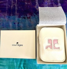 Vintage Courrèges NIB Deadstock White Leather Zippered Travel Pouch picture
