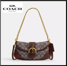 COACH CAN45 Soho Bag 25 In Signature Jacquard Oak Maple Brass Outlet picture