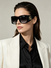 Gucci GG2170S Black Shades Gold GG Dark Grey 66-14-125 picture
