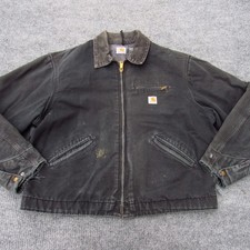 Vtg Carhartt Detroit Blanket Lined J01 BLK Mens Jacket Size XL (No Tag Read) picture