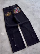 Vescartes Fallen Knight Denim Embroidered Straight Pants picture