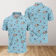 Donald Duck Playing Golf Louie Huey And Dewey Gift For Golfers Polo Shirt picture