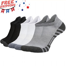 6-12 Pairs Mens Plain Solid Cotton Sports Ankle Athletic Socks Low Cut Size 9-13 picture