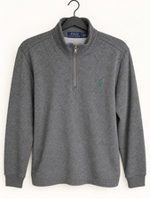 Polo by Ralph Lauren Men's Grey Quarter-Zip Sweater Small picture