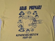 Vintage 1998-99 School Arab Primary Kindergarten T-shirt Youth Kids Size 10-12 picture