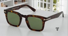 TOM FORD Dax FT0751 52N Dark Havana Green 50 mm Men's Sunglasses picture