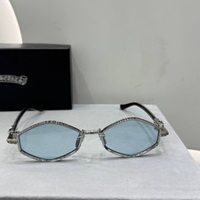 Chrome Hearts Sunglasses Silver Frame Blue Lenses Designer Unisex Japan picture